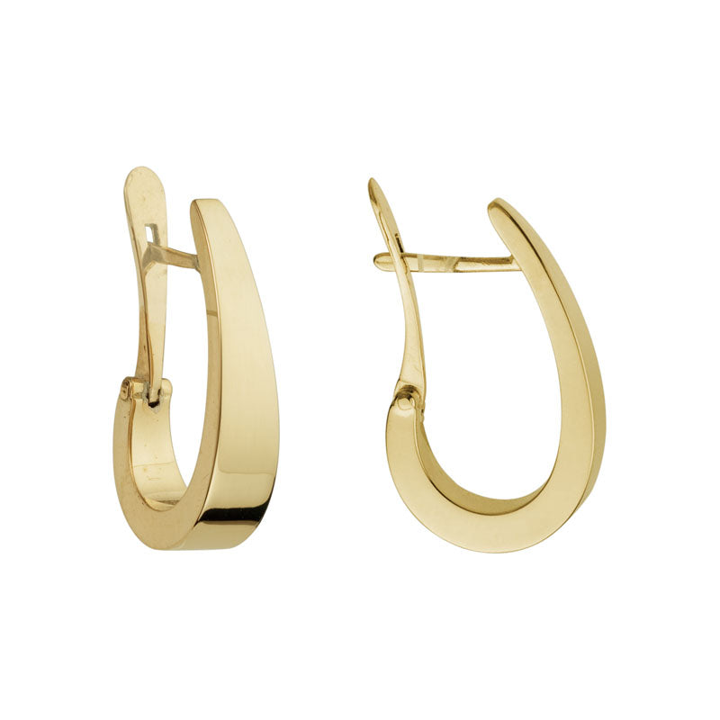 14K Yellow Gold Tapered Hoops