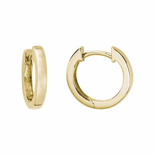 14K Yellow Gold Hinged Hoop Earrings by The Little Jewel