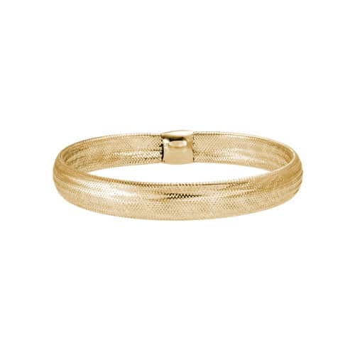 14K Yellow Gold Wide Woven Bracelet by The Little Jewel