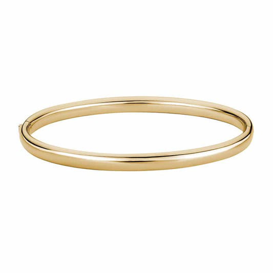 14K Yellow Gold Hinged Bangle Bracelet by The Little Jewel