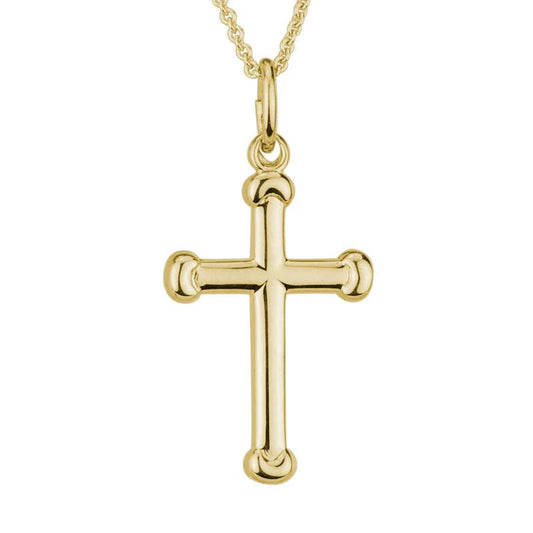 14K Yellow Gold Petite Cross Pendant