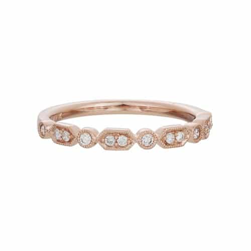 14K Rose Gold Stackable Geometric Ring by The Little Jewel