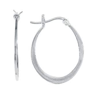 Sterling Silver Hinged Hoop Earrings by Boma