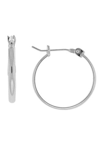 Sterling Silver 18mm Hoop Earrings by Boma