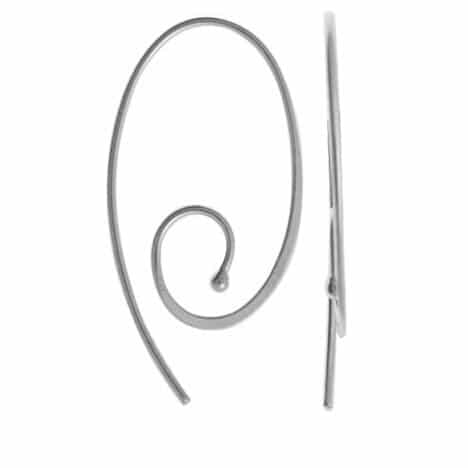 Sterling Silver Spiral Threader Earrings by Boma