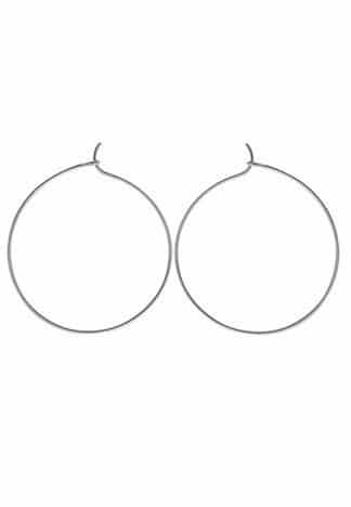 Sterling SilverMedium Wire Hoops by Boma