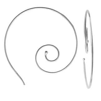 Sterling Silver Spiral Hoop Earrings by Boma