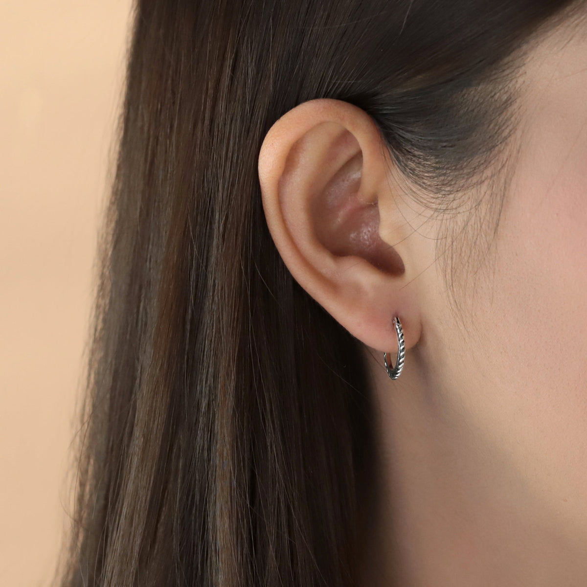 Sterling Silver Crista Hoop Earrings