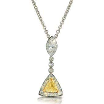 18K Yellow and White Gold Diamond Pendant by Cherie Dori