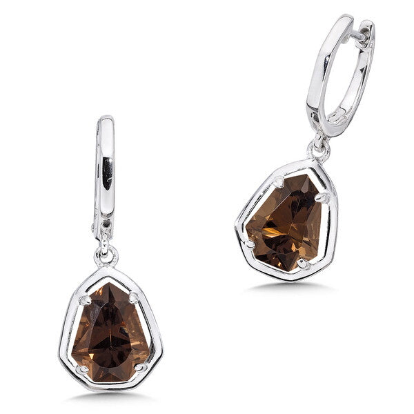 Smoky Quartz Earrings in Sterling Silver by SDC Creations