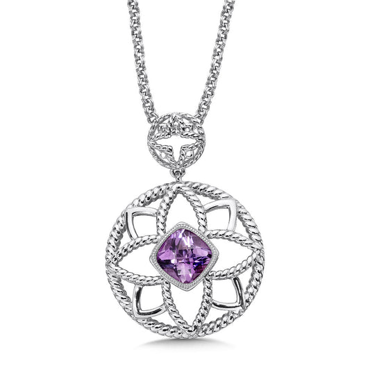 Sterling Silver Amethyst Pendant by SDC Creations