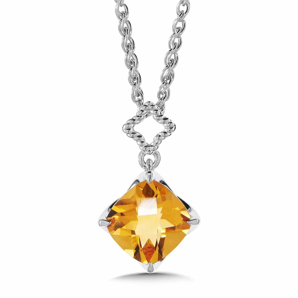 Sterling Silver Citrine Pendant by SDC Creations