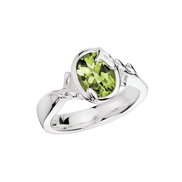 Peridot Ring in Sterling Silver by SDC Creations