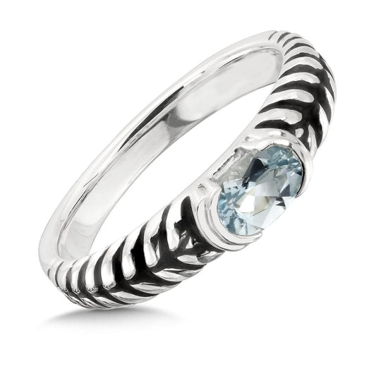 Sterling Silver and Aquamarine Ring by SDC Creations