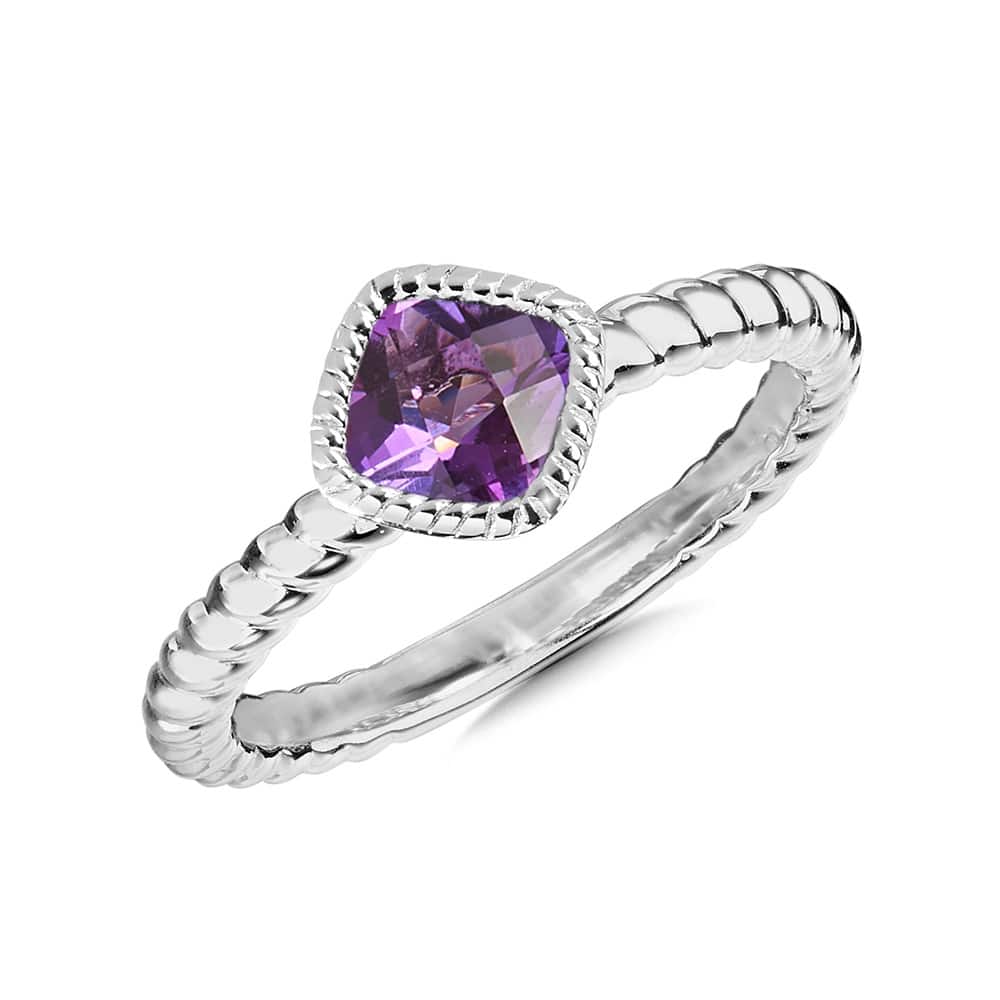 Amethyst Ring in Sterling Silver by SDC Creations