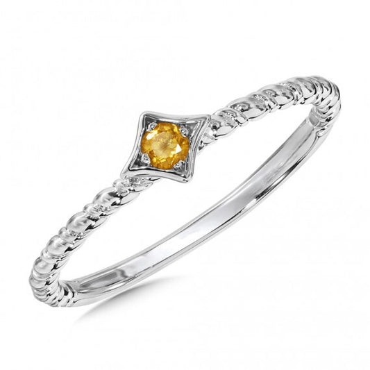 Sterling Silver Petite Citrine Ring by SDC Creations
