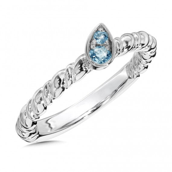 Sterling Silver Petite Blue Topaz Ring by SDC Creations