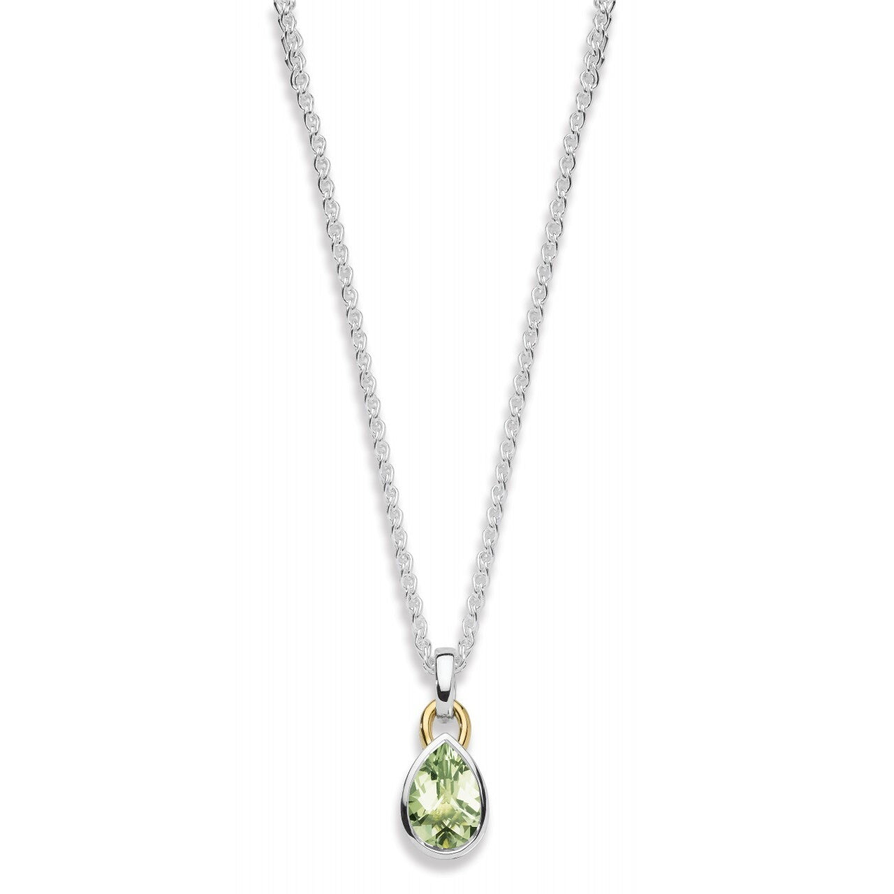 Sterling Silver Green Amethyst Pendant by SDC Creations