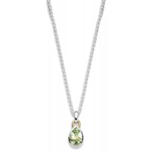 Sterling Silver Green Amethyst Pendant by SDC Creations