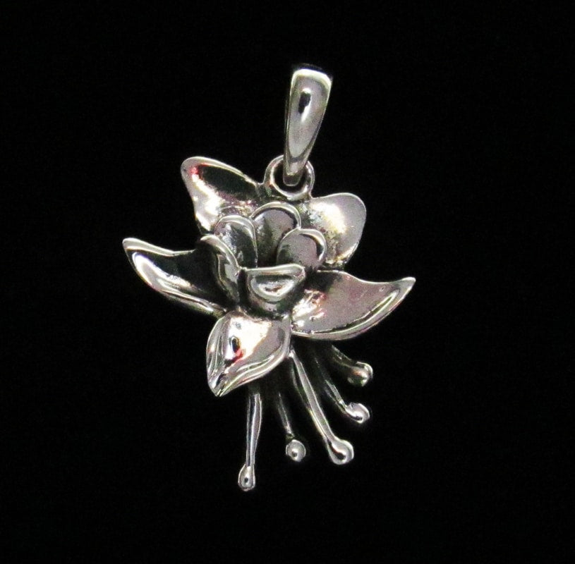 Sterling Silver Columbine Pendant by Zeppo