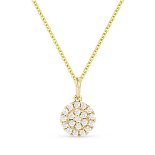 14K Yellow Gold Pendant with Diamonds by Madison L