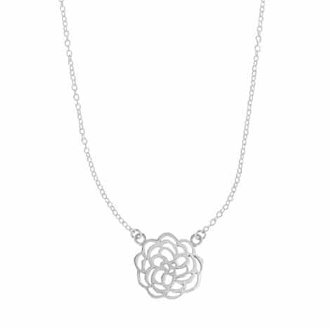 Sterling Silver 16 inch 2 inch Matte Finish Necklace by Boma