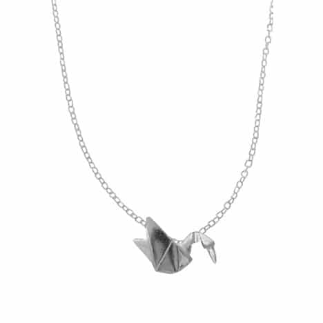 Sterling Silver Crane  Necklace by Boma