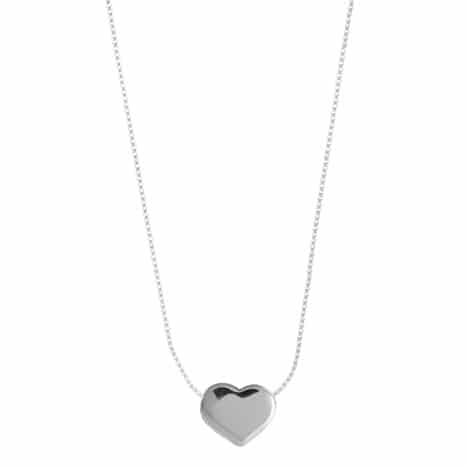 Sterling Silver 18 inch  Necklace with Heart by Boma