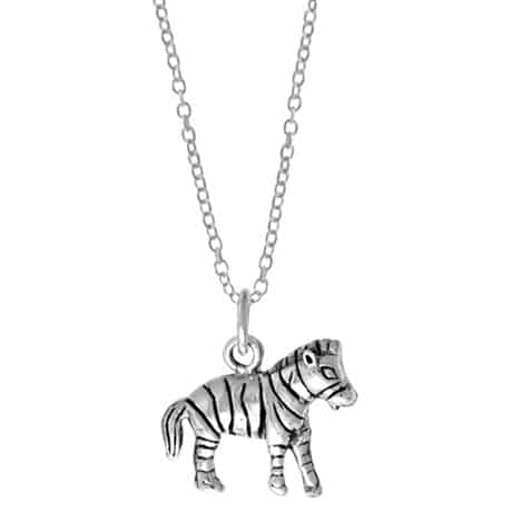 Sterling Silver 18 inch Zebra Necklace by Boma