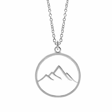 Sterling Silver Mountain Pendant on Adjustable Chain by Boma