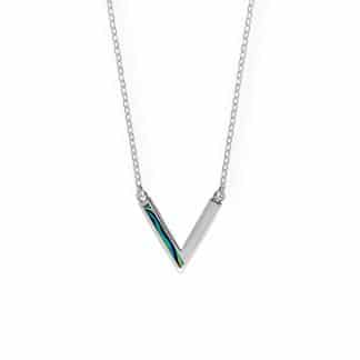 Sterling Silver Abalone Arrow Necklace by Boma