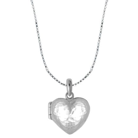 Sterling Silver Heart Locket and Necklace by Boma