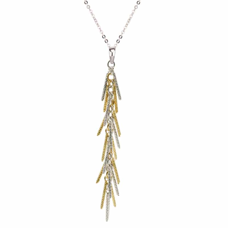 Sterling Silver and 14K Yellow Gold Plated Jacqueline Necklace by Frederic Duclos