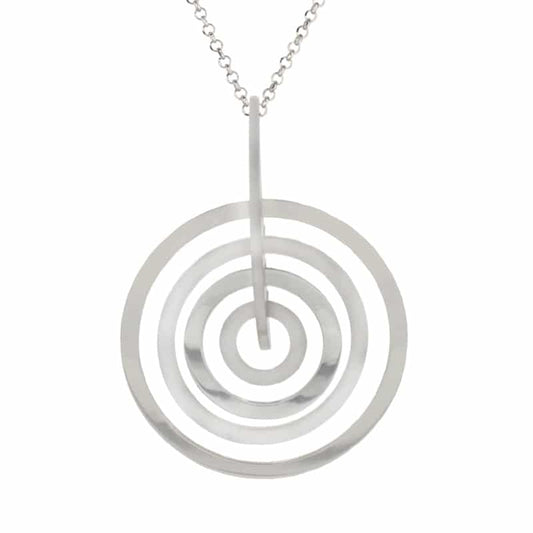 Sterling Silver Four Circle Perfection Necklace by Frederic Duclos