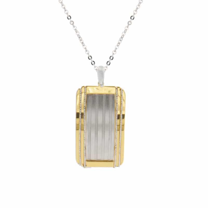 Sterling Silver and Yellow Gold Plated Emily Necklace by Frederic Duclos