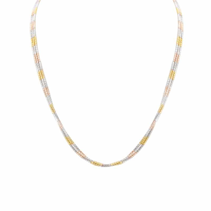 Sterling Silver Yellow and Rose Gold Plated Lucy Necklace by Frederic Duclos