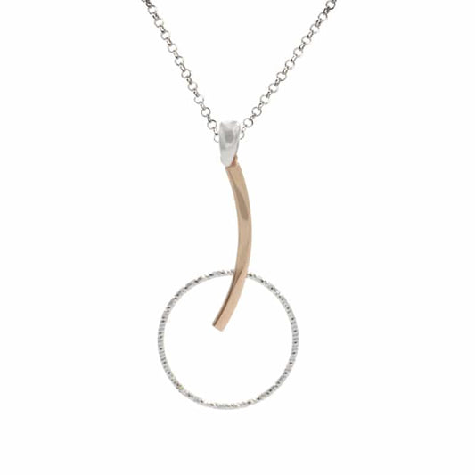 Sterling Silver and Rose Gold Plated Harper Necklace by Frederic Duclos