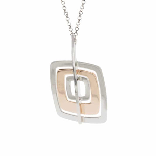 Sterling Silver and Rose Gold Plated Brenda Necklace by Frederic Duclos