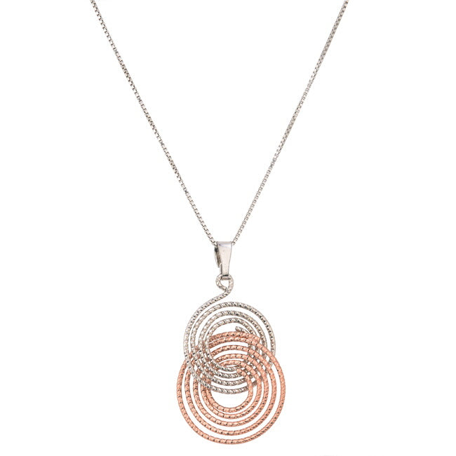 Sterling Silver Rose Gold Plated Elsa Necklace by Frederic Duclos