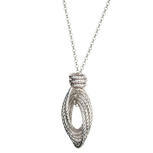 Sterling Silver Infinity Twist Necklace by Frederic Duclos