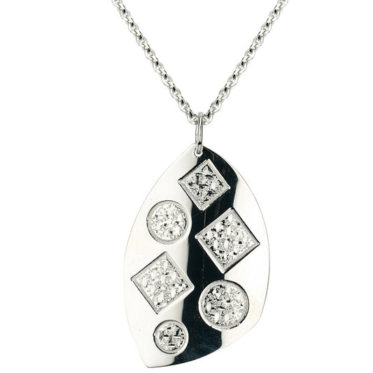 Sterling Silver Geometry Necklace by Frederic Duclos