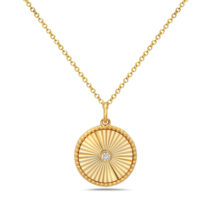 14 Karat Yellow Gold Diamond Necklace