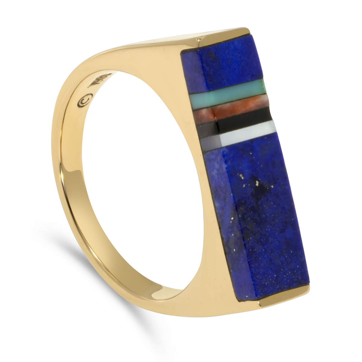 14K Yellow Gold Lapis Ring