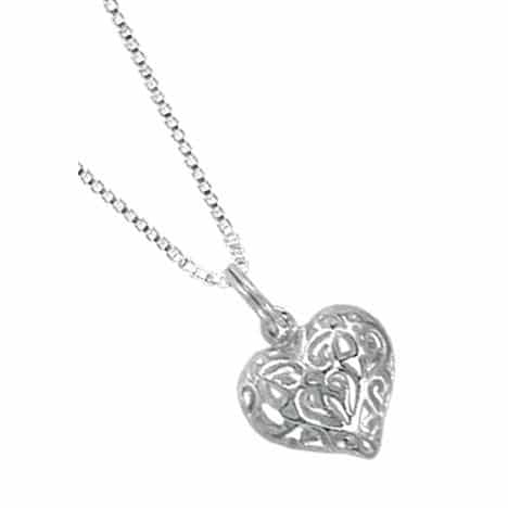 Sterling Silver Heart Cutout Pendant Only by Boma