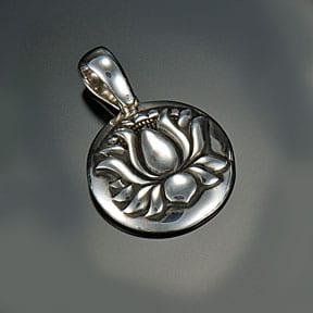 Sterling Silver Lotus Pendant by aCleoni