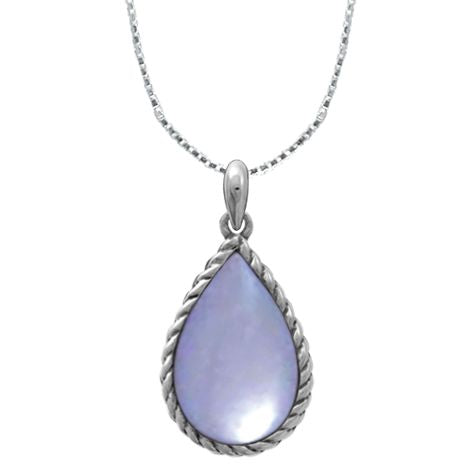 Sterling Silver Lapis Teardrop Pendant by Boma