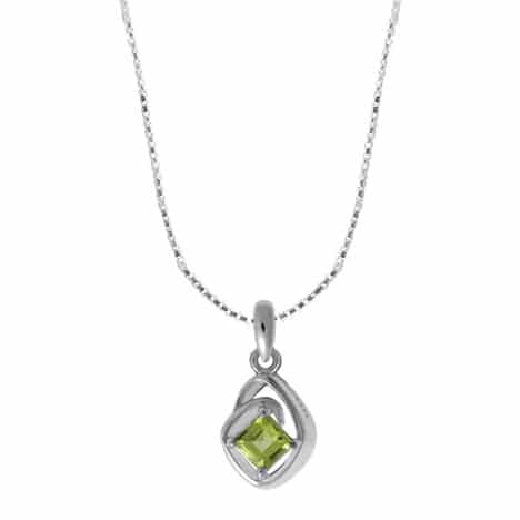 Sterling Silver Pendant with Peridot by Boma