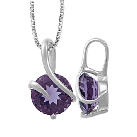 Sterling Silver Pendant with Amethyst by Boma