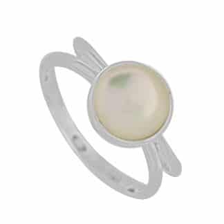 Sterling Silver Mother of Pearl Ring by Boma