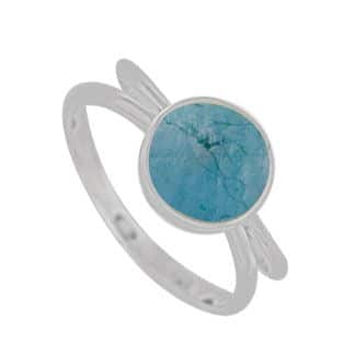 Sterling Silver Turquoise Split Ring by Boma